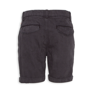 washed black shorts in cotton for kids and teens from ao76