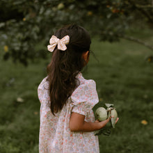 Load image into Gallery viewer, organic cotton duck duck goose dress in floral print from nellie quats for toddlers and kids