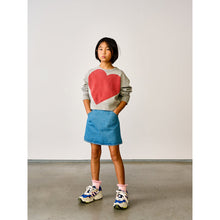 Load image into Gallery viewer, sweatshirt with crimson red heart print on front from bellerose for kids