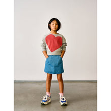 Load image into Gallery viewer, grey classic sweatshirt with ribbed details from bellerose for kids