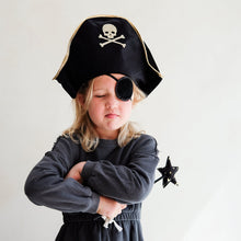 Load image into Gallery viewer, Pirate hat and patch dress up set for halloween from mimi &amp; lula for kids/children