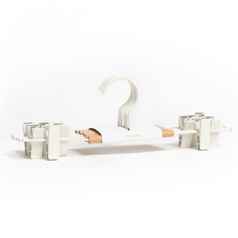 Mustard Made Adult Clip Hanger in White