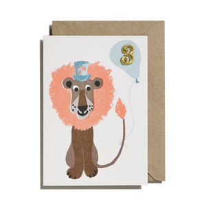 Petra Boase Riso Pets Card - Lion (Age 3)