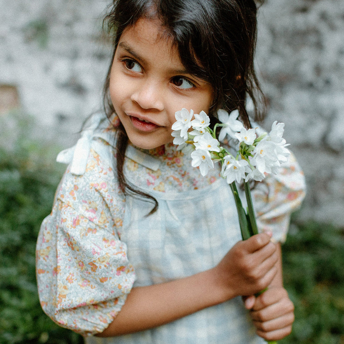 kiss-chase blouse in colour Claire Aude Liberty print / colourful flowers from nellie quats for toddlers and kids
