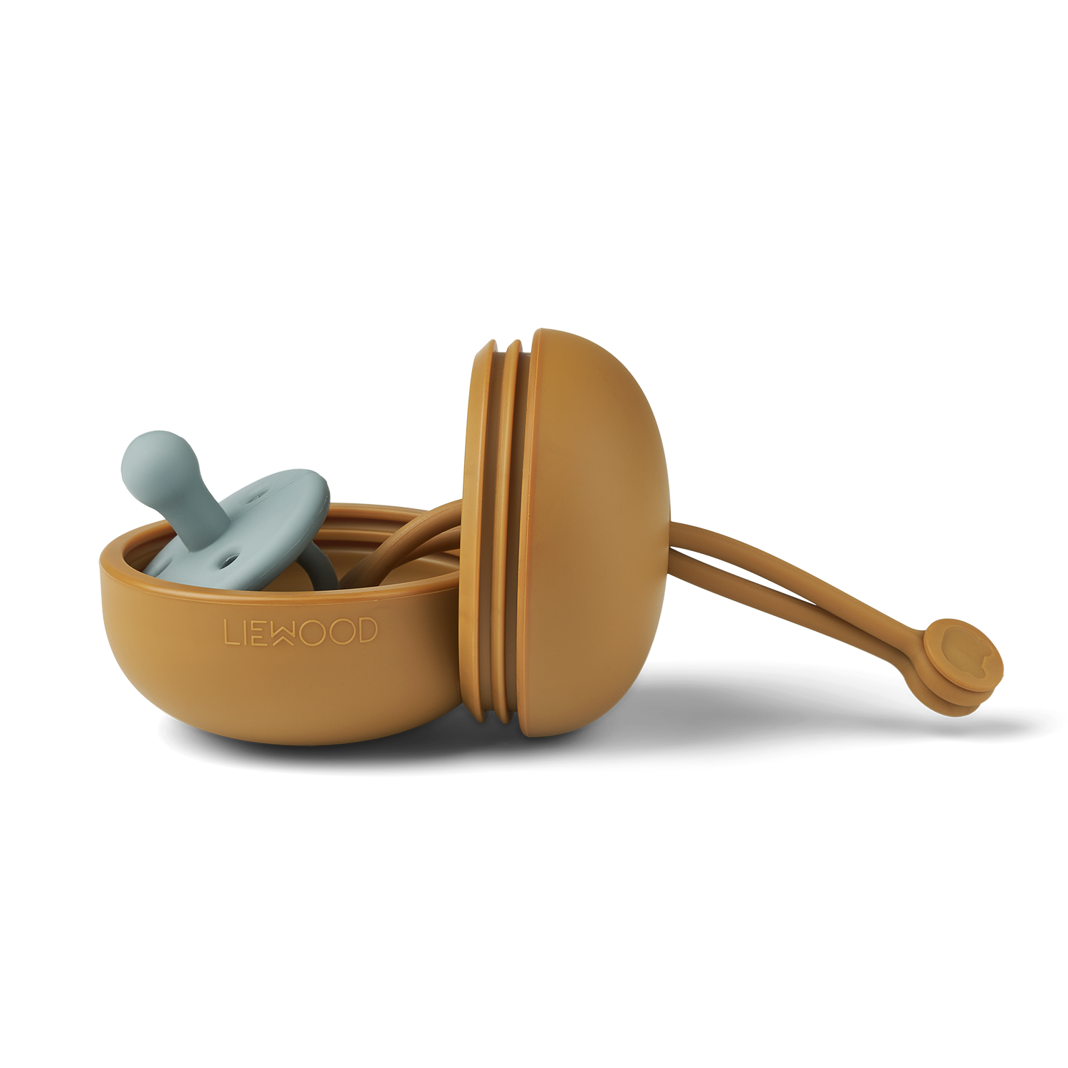 Silicone Pacifier Box from Liewood in Golden Caramel