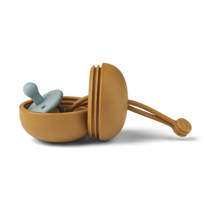 Silicone Pacifier Box from Liewood in Golden Caramel