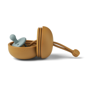 Silicone Pacifier Box from Liewood in Golden Caramel