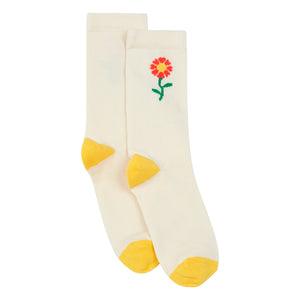 white socks with flower print for kids from hundred pieces