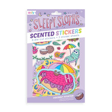 Load image into Gallery viewer, OOLY Scented Scratch Stickers - Sleepy Sloths