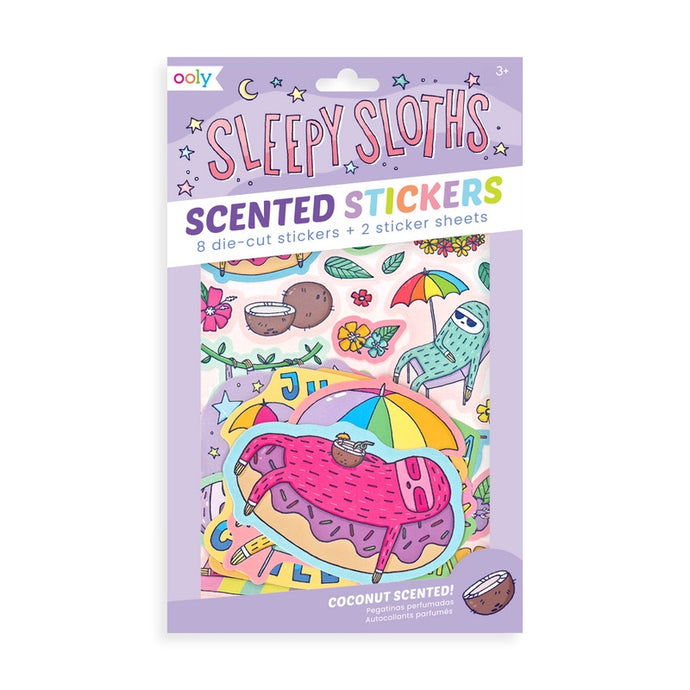 OOLY Scented Scratch Stickers - Sleepy Sloths