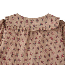 Load image into Gallery viewer, buttoned up Crepe Cotton Voile pink flowers Blouse with long sleeves from Emile et Ida for babies and toddlers
