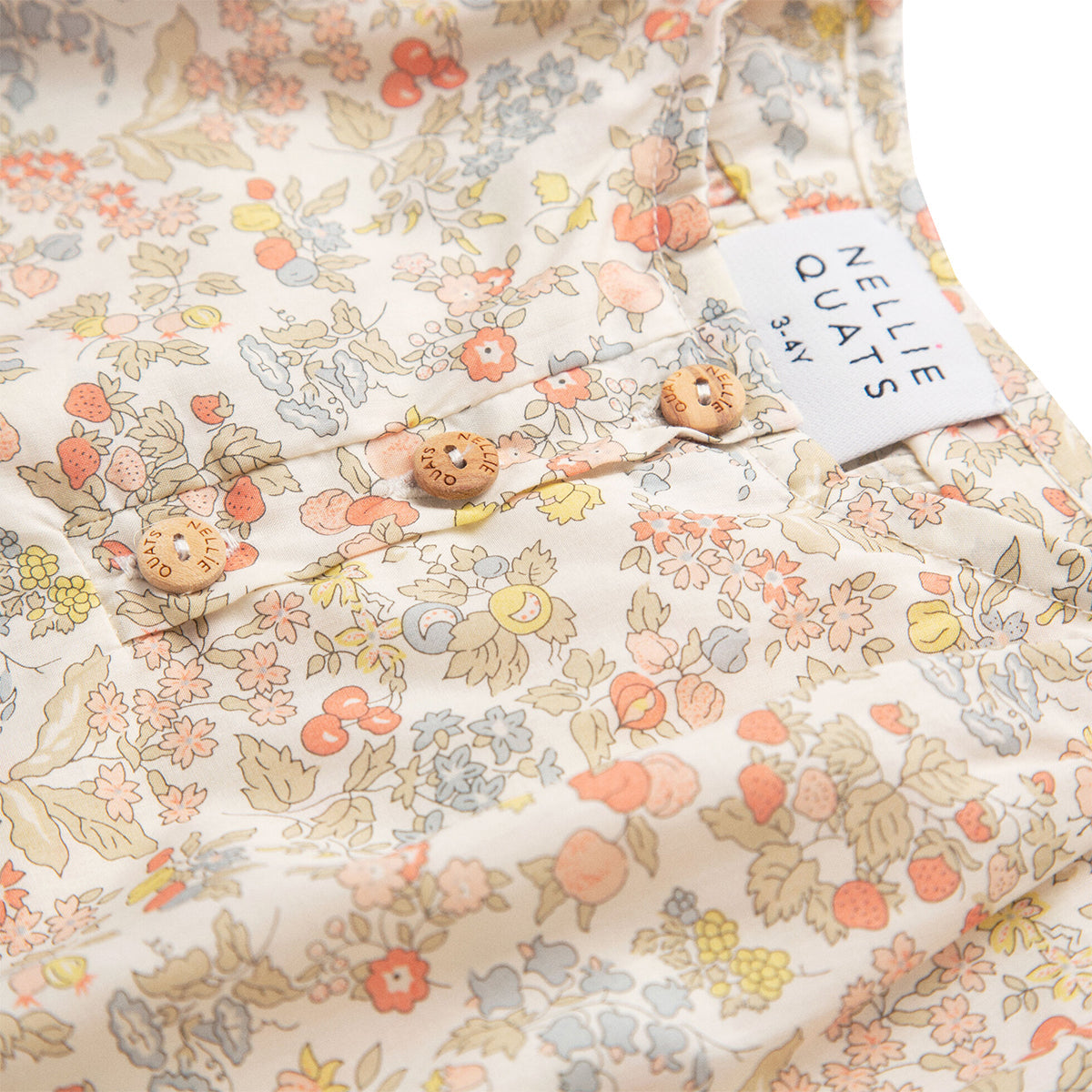 front buttons on full length puffed sleeves blouse from nellie quats for toddlers and kids