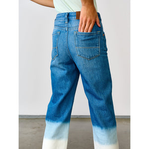 cool blue ombre bleach jeans from bellerose for teens