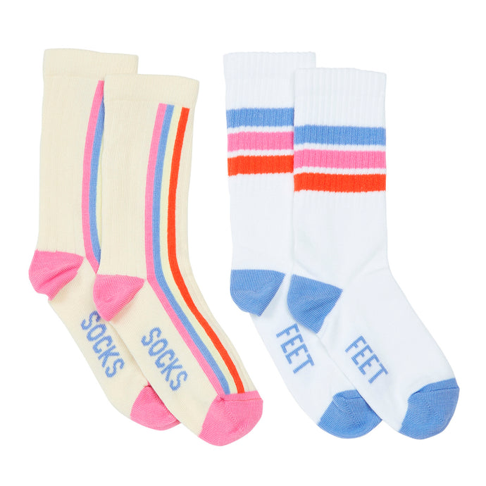 Hundred Pieces 2 Pairs of Socks - Stinky Socks & Funky Feet