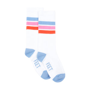white socks with funky feet print for kids from hundred pieces