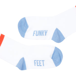 two pairs of white socks print stinky socks funky feet from hundred pieces for kids