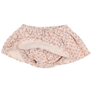 Comfortable double gauze skirt-culotte for babies and toddlers with a provence print and an elasticated waistband from Búho
