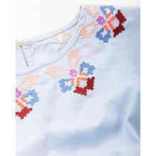 Load image into Gallery viewer, maca boheme shirt in light blue from ao76 for kids/children and teens/teenagers