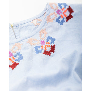 maca boheme shirt in light blue from ao76 for kids/children and teens/teenagers