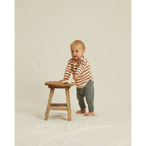 soft and comfortable sub knit trousers in cotton from rylee + cru in the colour sea / blue for newborns, babies and toddlers