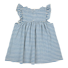 Load image into Gallery viewer, Bobo Choses Blue Stripes Ruffle Dress for babies