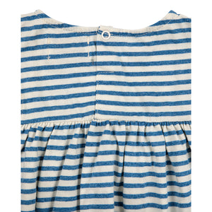 Bobo Choses Blue Stripes Ruffle Dress ss23