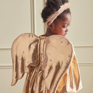 Meri Meri Gold Quilted Angel Wings and headband