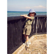 Load image into Gallery viewer, blue cotton bucket hat uv protection 50+ from mp denmark / mp kids for babies, toddlers, kids