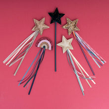 Load image into Gallery viewer, Velvet ribbon wand with Velvet and satin ribbon tassel from mimi &amp; lula for kids/children