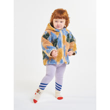 Load image into Gallery viewer, Shadows Jacquard Hooded Sheepskin Jacket with front zip fastening from bobo choses for babies and toddlers