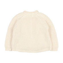 Load image into Gallery viewer, Búho Cotton Knit Cardigan in the colour ecru/white for babies and toddlers