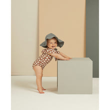 Load image into Gallery viewer, floppy sun hat that keeps little ones protected from the sun in style from rylee + cru in the colour sea / blue for newborns, babies, toddlers, kids