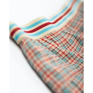 sada red check skirt with an elasticated waistband from ao76 for kids/children and teens/teenagers