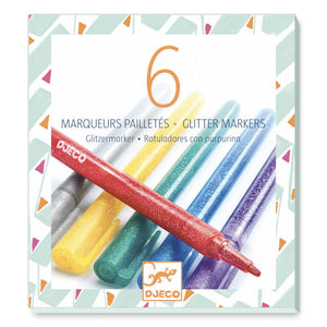 Djeco 6 Glitter Markers