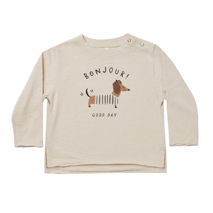 Rylee + Cru Raw Edge Long Sleeve Tee