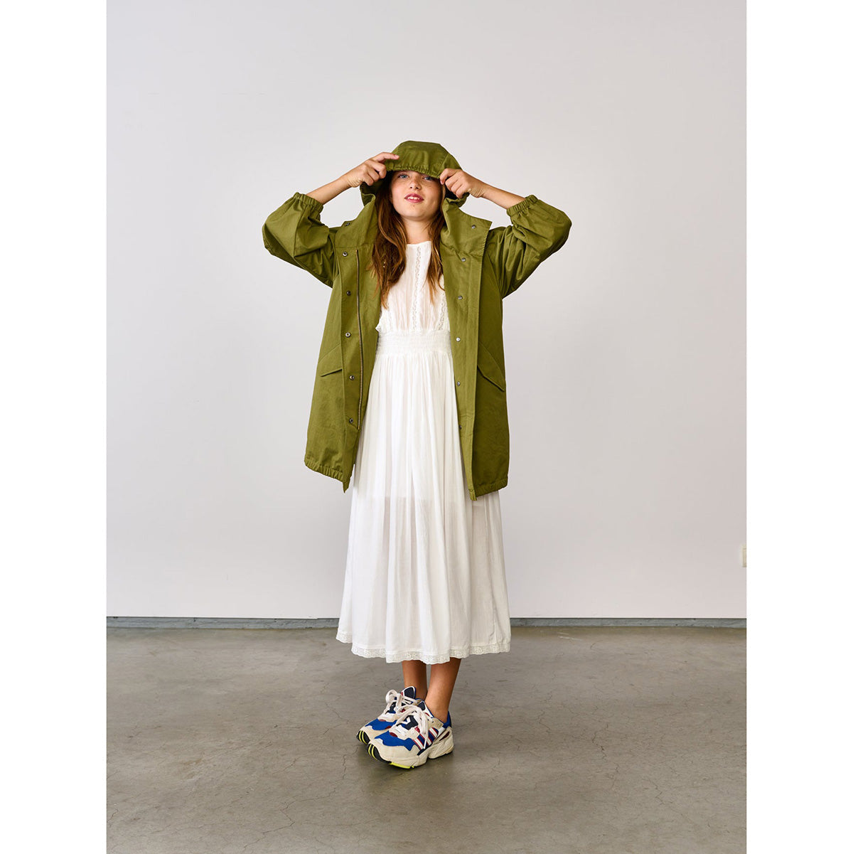 bellerose raincoat with leopard lining