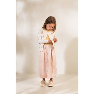 pale rose sarah skirt with buttons and elastic adjustable waistband for toddlers and kids from marmar copenhagen