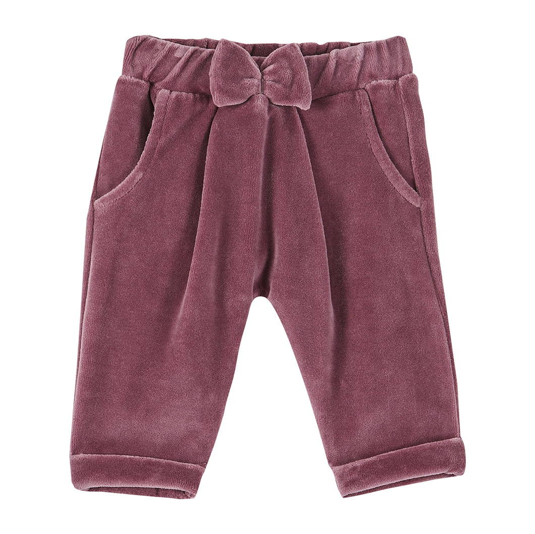 Emile et Ida Purple Terry Cloth Trousers/pants for babies and toddlers
