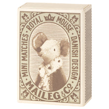 Load image into Gallery viewer, Maileg Sleepy/Wakey Baby Mouse in Matchbox