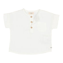 Load image into Gallery viewer, white linen baby shirt from buho barcelona