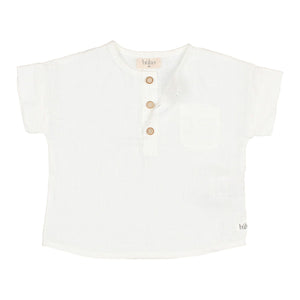 white linen baby shirt from buho barcelona