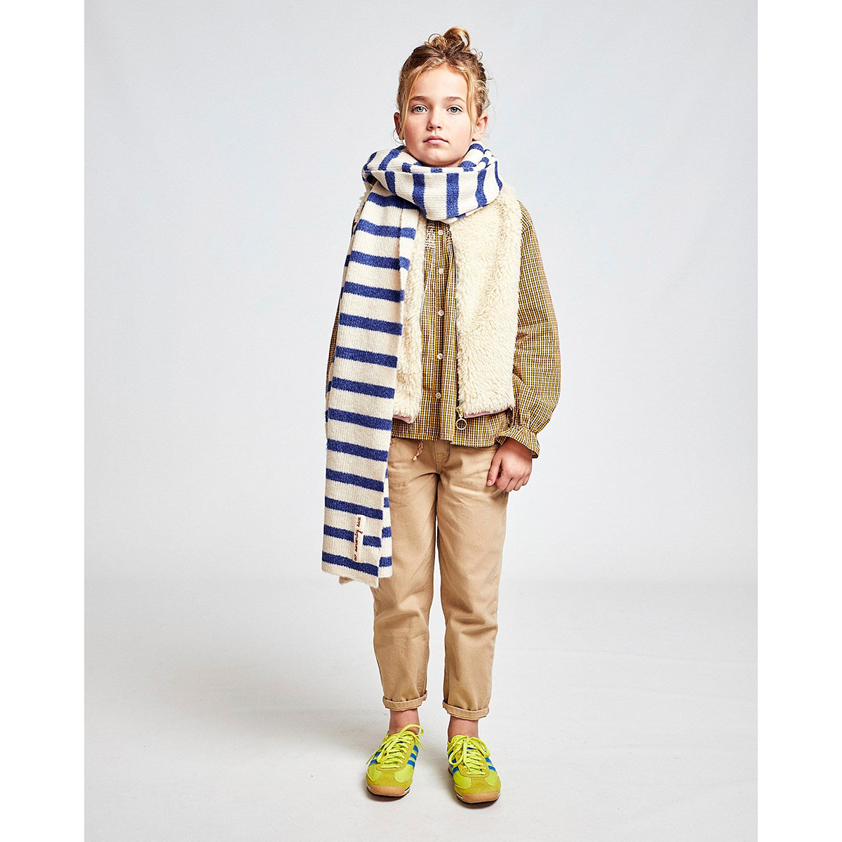 high rise juana colour trousers/pants in ankle length from ao76 for kids/children and teens/teenagers