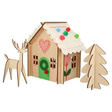 Load image into Gallery viewer, Meri Meri Wooden Embroidery Gingerbread House Kit