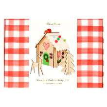 Load image into Gallery viewer, Meri Meri Wooden Embroidery Gingerbread House Kit for christmas