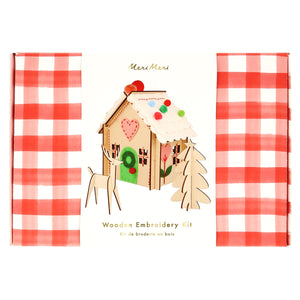 Meri Meri Wooden Embroidery Gingerbread House Kit for christmas