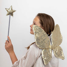 Load image into Gallery viewer, Mimi &amp; Lula Sparkle Gold Sequin Wings