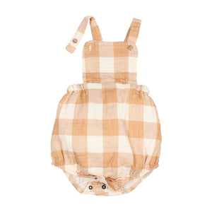 Búho Gingham Romper for babies and toddlers
