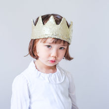 Load image into Gallery viewer, Sequin crown in gold from mimi &amp; lula for kids/children