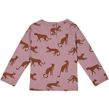 Load image into Gallery viewer, Emile et Ida Purple Leopard Long Sleeve T-Shirt for babies and toddlers