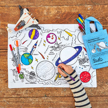 Load image into Gallery viewer, Eat Sleep Doodle Placemat - Space Explorers for kids/children